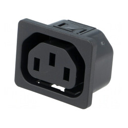 Conector Alimentare AC Mamă 10A 250V IP30 | Electronic-mag.ro | Componente Electronice