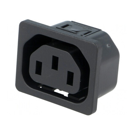 Conector Alimentare AC Mamă 10A 250V IP30 | Electronic-mag.ro | Componente Electronice