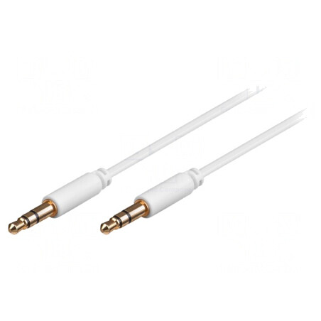 Cablu Jack 3.5mm 3pin Alb 0.5m | Electronic-mag.ro | Componente Electronice