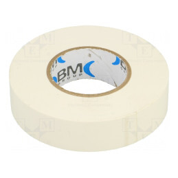 Bandă Electroizolantă PVC Albă 19mm x 25m | Electronic-mag.ro | Componente Electronice