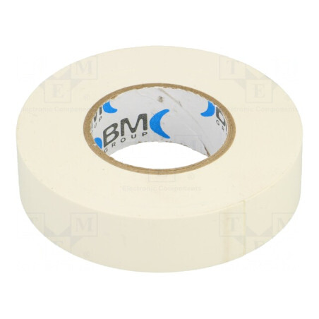 Bandă Electroizolantă PVC Albă 19mm x 25m | Electronic-mag.ro | Componente Electronice