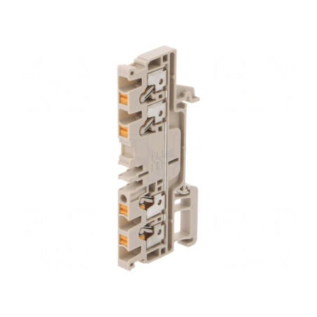 Conector Șine 2,5mm2 4 Borne Bej 5,1mm | Electronic-mag.ro | Componente Electronice