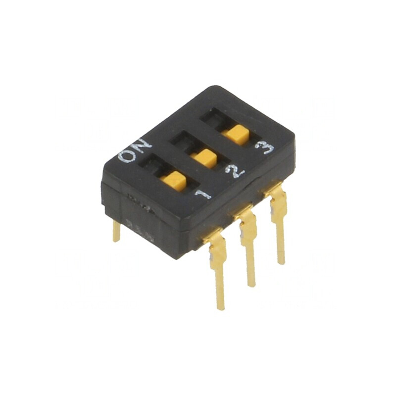 Comutator DIP-SWITCH 3 Secțiuni ON-OFF 30VDC | Electronic-mag.ro | Componente Electronice