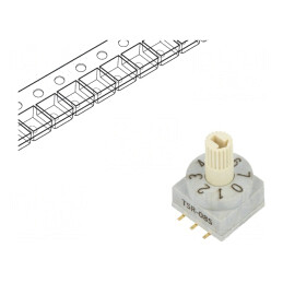 Întrerupător codificare DEC/BCD 8 poziții SMT 80mΩ