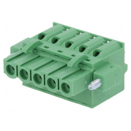 Regletă de Conexiuni Deconectabilă 5mm 5 Piste Drept Mufă | Electronic-mag.ro | Componente Electronice