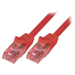 Patch Cord Cat6 UTP Cu LSZH Roșu 1m | Electronic-mag.ro | Componente Electronice