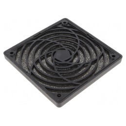 Protecție Plastic 120x120mm cu Filtru 30ppi și Șurub Clichet | Electronic-mag.ro | Componente Electronice