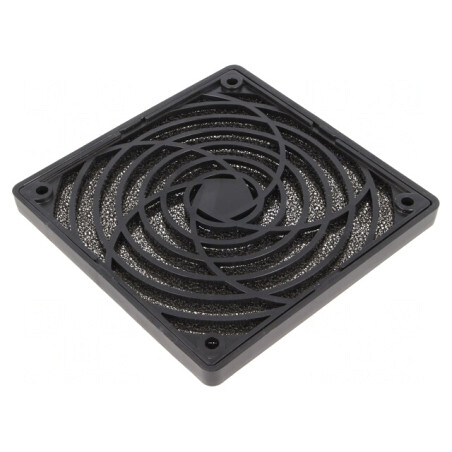 Protecție Plastic 120x120mm cu Filtru 30ppi și Șurub Clichet | Electronic-mag.ro | Componente Electronice