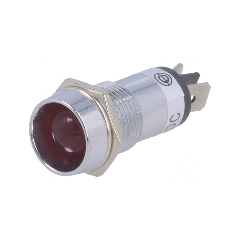 Lampă de control LED roșie 24VDC Ø14,2mm IP40 | Electronic-mag.ro | Componente Electronice Lampă de control LED roșie 24VDC Ø14,2mm IP40 | Electronic-mag.ro | Componente Electronice
