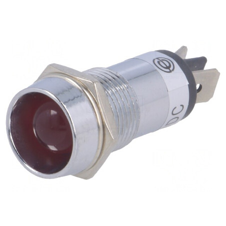 Lampă de control LED roșie 24VDC Ø14,2mm IP40 | Electronic-mag.ro | Componente Electronice