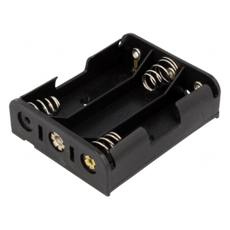 Suport Baterii AA R6 pentru 3 Baterii Tip 6F22 | Electronic-mag.ro | Componente Electronice