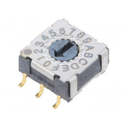 Întrerupător codificare HEX/BCD SMT 16 poziții | Electronic-mag.ro | Componente Electronice