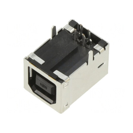 Soclu USB B PCB THT 90° Ecranat | Electronic-mag.ro | Componente Electronice