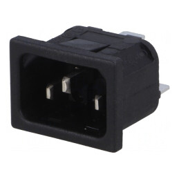 Conector Alimentare AC Tată 10A 250V IEC 60320 | Electronic-mag.ro | Componente Electronice