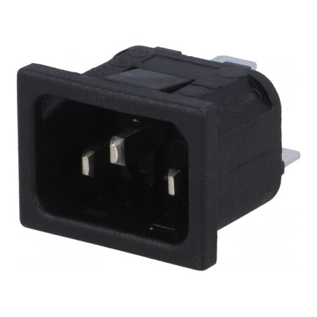 Conector Alimentare AC Tată 10A 250V IEC 60320 | Electronic-mag.ro | Componente Electronice