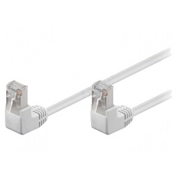 Patch Cord F/UTP 5e Alb 250mm 26AWG Ecranat