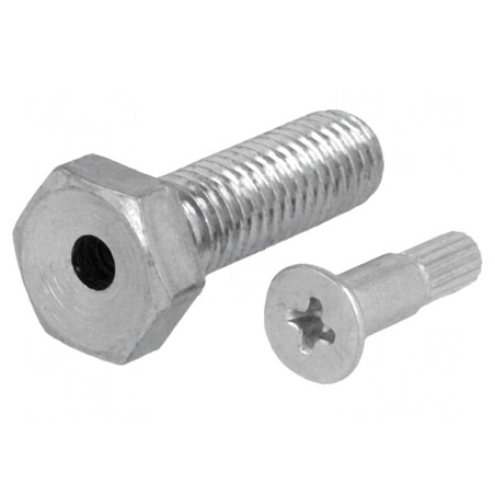 Știft M8 Oțel Zinc Filet 25mm | Electronic-mag.ro | Componente Electronice