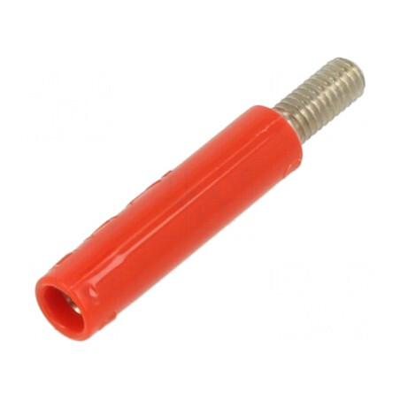 Adaptor Soclu Banană 4mm 32A 600V Roșu Izolat | Electronic-mag.ro | Componente Electronice