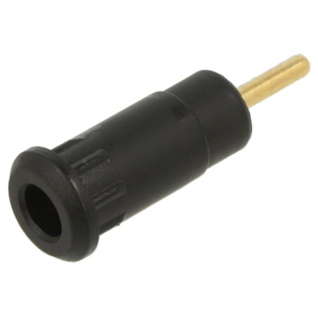 Soclu Banană 2mm 10A Negru pentru Panou cu Izolație | Electronic-mag.ro | Componente Electronice
