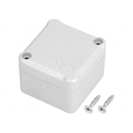 Carcasă Universală Polistiren Gri IP65 49x51x36mm | Electronic-mag.ro | Componente Electronice