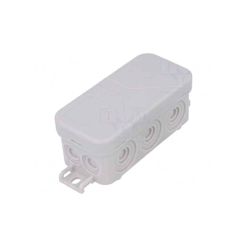Carcasă cutie de conexiuni 43x90x37mm IP55 gri | Electronic-mag.ro | Componente Electronice
