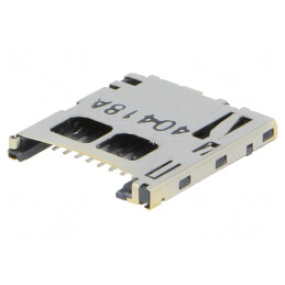 Conector: pentru carduri; microSD; push-push; SMT