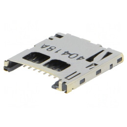 Conector pentru carduri microSD push-push SMT | Electronic-mag.ro | Componente Electronice