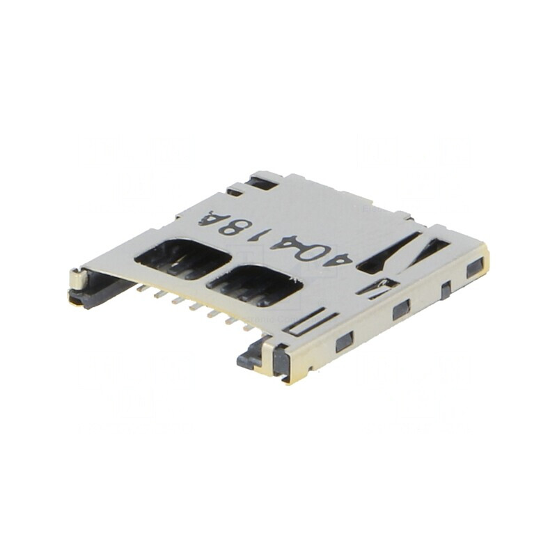 Conector pentru carduri microSD push-push SMT | Electronic-mag.ro | Componente Electronice