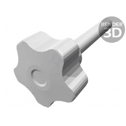Buton de Reglare Negru Ø 32mm M8 | Electronic-mag.ro | Componente Electronice