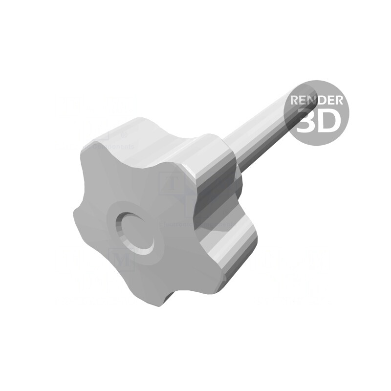 Buton de Reglare Negru Ø 32mm M8 | Electronic-mag.ro | Componente Electronice