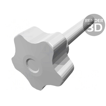 Buton de Reglare Negru Ø 32mm M8 | Electronic-mag.ro | Componente Electronice