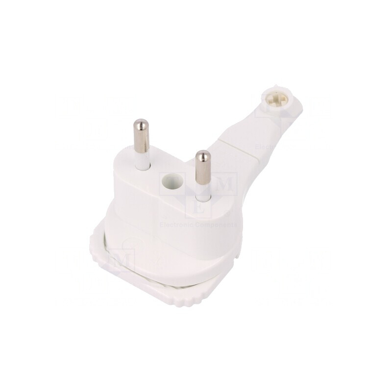 Conector Alimentare AC 2P 250V 6A Alb Pe Cablu | Electronic-mag.ro | Componente Electronice