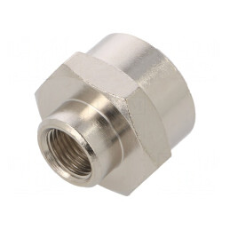Manşon Reducţie Alamă Nichelată G 1/8 FI | Electronic-mag.ro | Componente Electronice