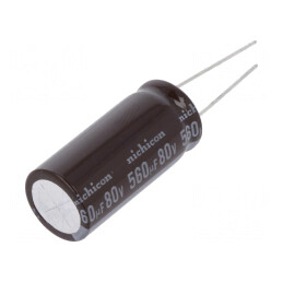 Condensator Electrolitic Low ESR 560uF 80V THT | Electronic-mag.ro | Componente Electronice