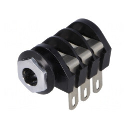 Soclu Jack 6,3mm Stereo cu Întrerupător Triplu | Electronic-mag.ro | Componente Electronice
