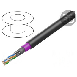 Cablu S/FTP OFC PE Negru 500m 8.6mm