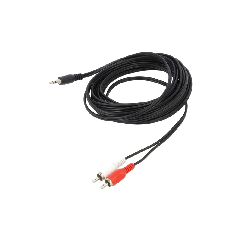 Cablu Audio Jack 3,5mm la RCA 5m Negru | Electronic-mag.ro | Componente Electronice