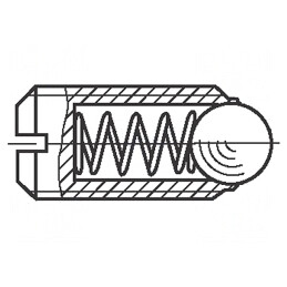 Clichet cu bilă oţel M4 9,8mm HALDER BN 13363