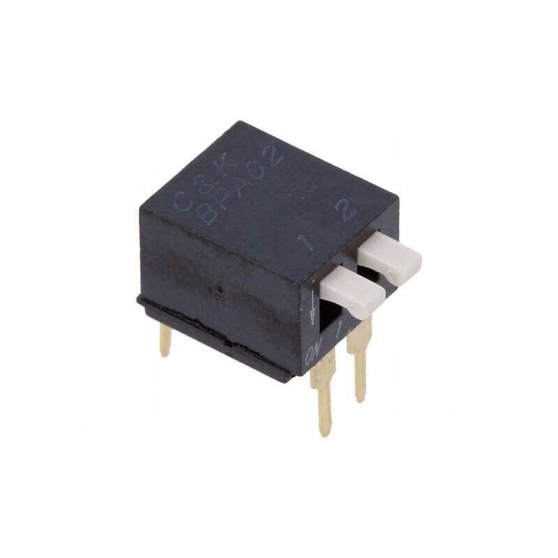Comutator DIP-SWITCH 2 Secțiuni OFF-ON 0,025A 24VDC | Electronic-mag.ro | Componente Electronice