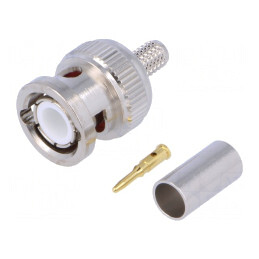 Mufă BNC Tată Drept 50Ω Crimpat RG58 5mm | Electronic-mag.ro | Componente Electronice