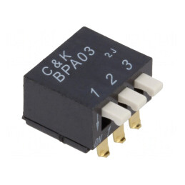 Comutator DIP-SWITCH 3 Secțiuni OFF-ON 0,025A 24VDC | Electronic-mag.ro | Componente Electronice