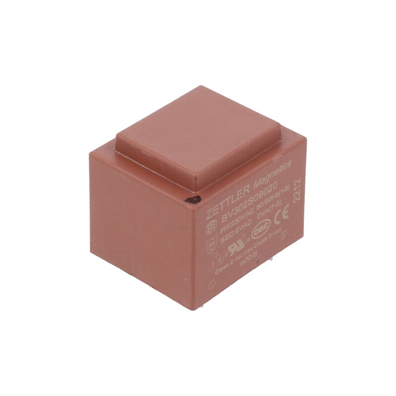 Transformator Încapsulat 2VA 230V AC 9V 222mA PCB | Electronic-mag.ro | Componente Electronice