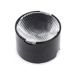 Lentilă LED rotundă plexiglass transparentă 9-40° 22mm | Electronic-mag.ro | Componente Electronice