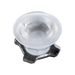 Lentilă LED Rotundă Transparentă 40-48° H 12mm Ø 21.6mm