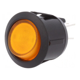 Întrerupător Rocker DPST ON-OFF 20A 12V cu Lumină Galbenă | Electronic-mag.ro | Componente Electronice