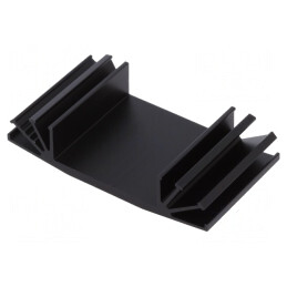 Radiator extrudat cu aripioare TO3 negru 37,5mm x 70mm | Electronic-mag.ro | Componente Electronice