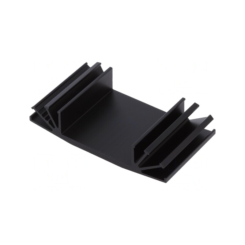 Radiator extrudat cu aripioare TO3 negru 37,5mm x 70mm | Electronic-mag.ro | Componente Electronice