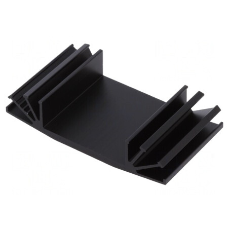 Radiator extrudat cu aripioare TO3 negru 37,5mm x 70mm | Electronic-mag.ro | Componente Electronice