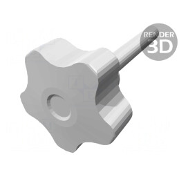 Buton Reglare M8 40mm Gri | Electronic-mag.ro | Componente Electronice