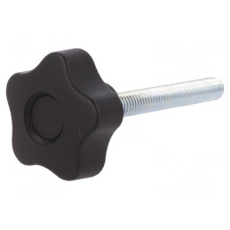 Buton Reglare Negru Ø40mm M8 | Electronic-mag.ro | Componente Electronice